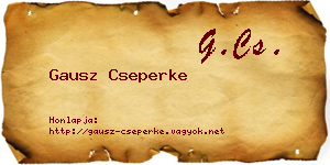 Gausz Cseperke névjegykártya